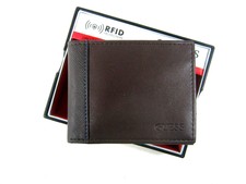 GUESS Men's Wallet RFID Blocking Security Bifold Black Red  (0026217256818)