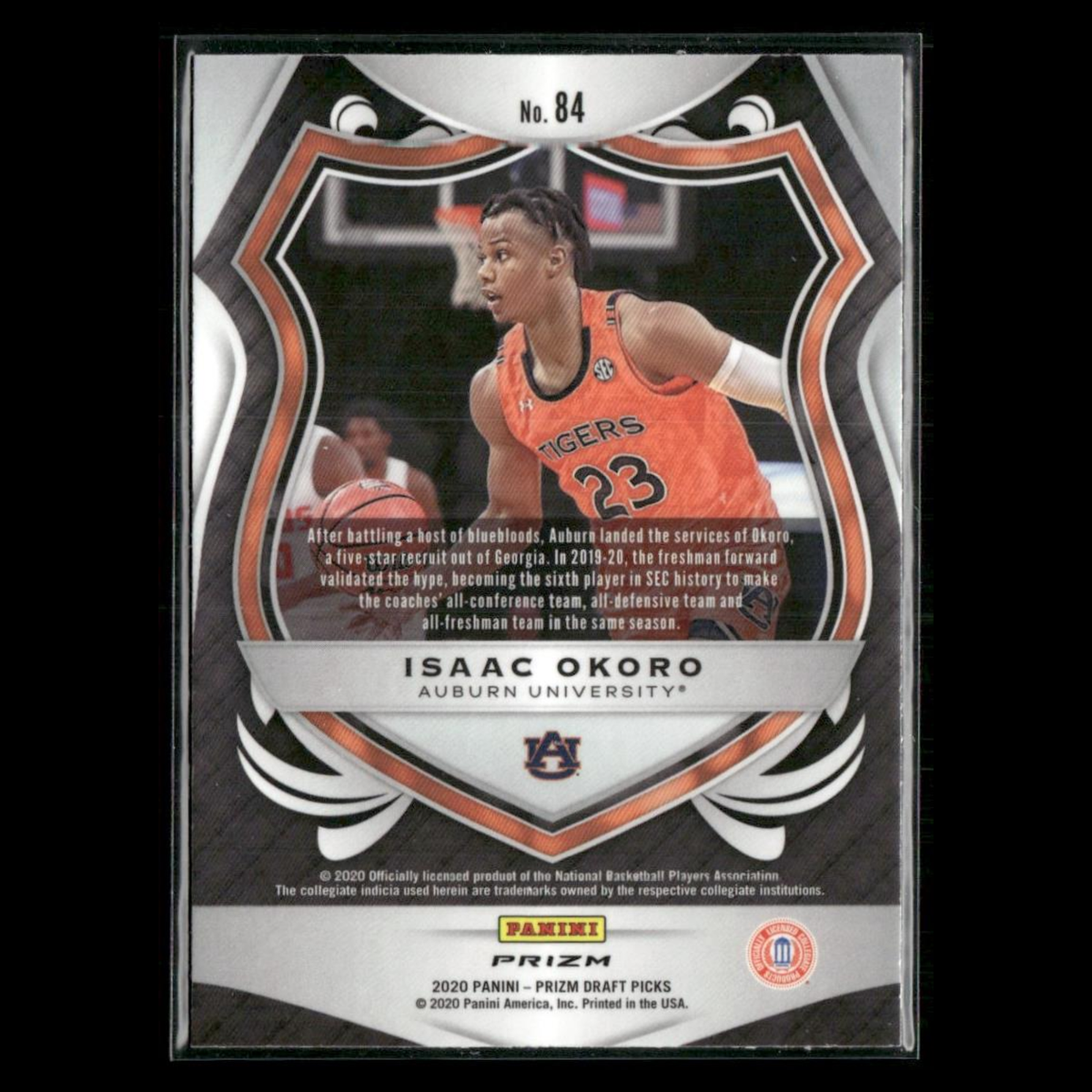 Isaac Okoro #84 2020 Prizm Draft Picks Pink Ice Prizm Basketball