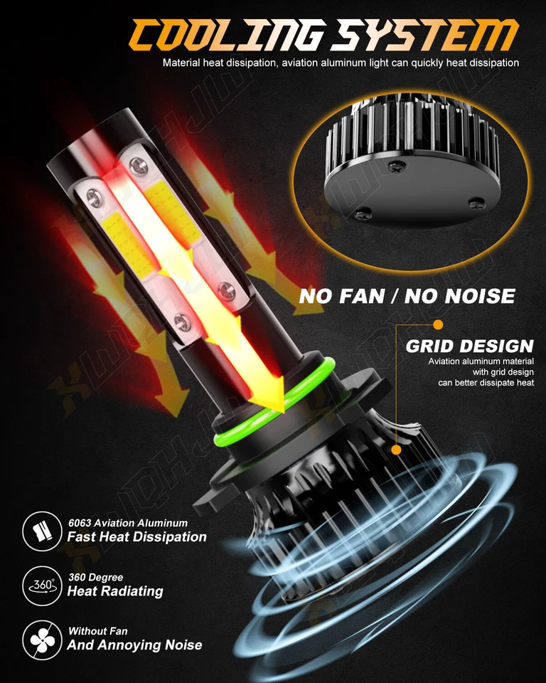 For Chevy Tahoe Suburban 1500 2500 2001-2006 6×LED Headlight Fog Light Bulbs Kit - Изображение 4 из 4