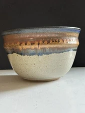 Vintage Williams Studio Art Pottery Bowl 8"x5” Drip Glaze Artist Signed