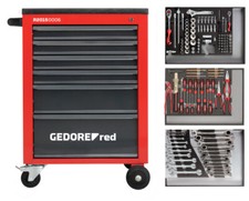 GEDORE 3301673 129-Piece Tool set i.t.trolley MECHANIC red 129pcs