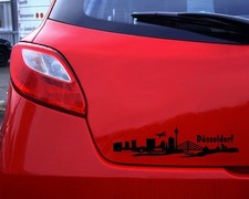 20cm schwarzer Düsseldorf Aufkleber Skyline Sticker Autoaufkleber Autosticker