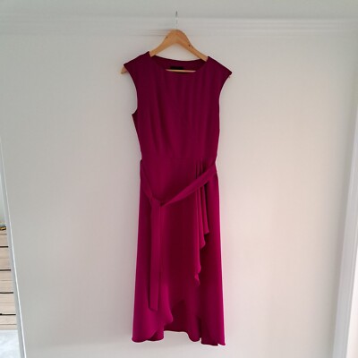 Phase Eight Rushelle Dress Size 10 Bright plum UK