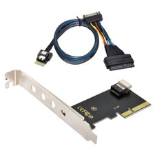 PCI-E 3.0 4.0 to SFF-8654 Slimline SAS Card Adapter and U.2 U2 SFF-8639 PCIE SSD