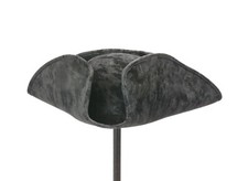 VELVET PREMIUM ADULT BLACK PIRATE TRICORNE TRI-CORNER TRICORN COSTUME HAT