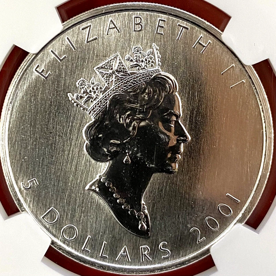2001 $5 SILVER MAPLE LEAF NGC MS-69! - Image 3 of 3