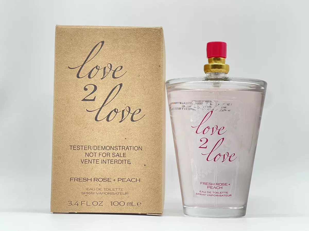 Love 2 Love Tester Spray Fresh Rose + Peach, 3.4 Fl Oz, Multiple Language  Text