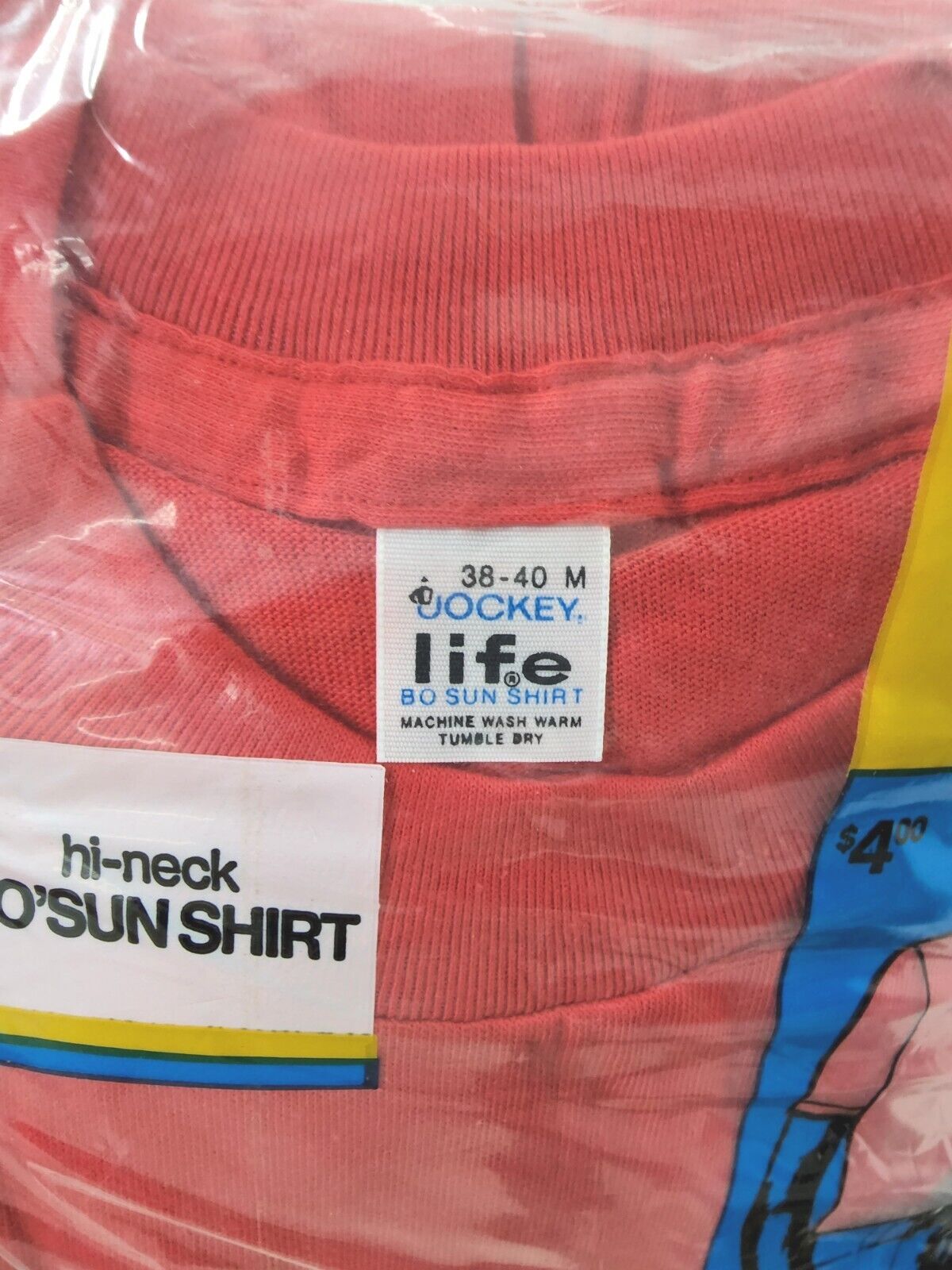 Vtg 1972 JOCKEY LiFE Hi-Neck Bo'Sun T-Shirt Size … - image 2