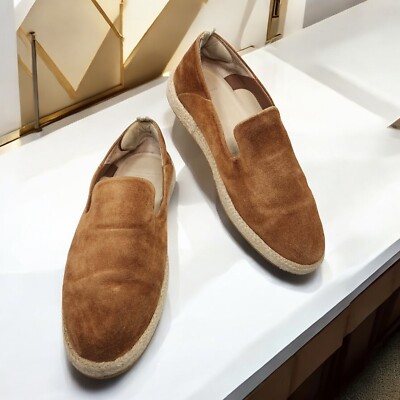 Officine Creative Men's Suede Casual Shoes US 10 Roped Slip-On Brown Espadrille