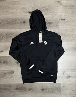Adidas Cal Poly Mustangs Hoodie Team Issue Sz M Aeroready 