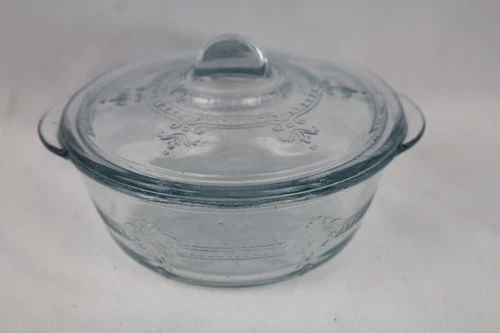 Vintage Fire King Philbe Sapphire Blue Individual Casserole Baking Dish Handles