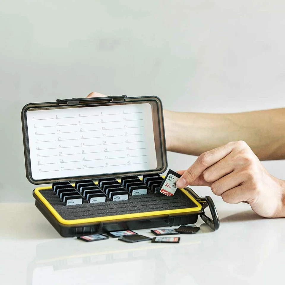 40 Slots Water-Resistant SD NS CFexpress A Memory Card Case Box Storage Holder - Image 3 of 4