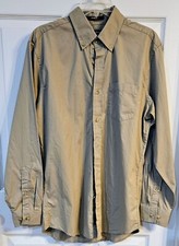 Men's Relax Fit Long Sleeve Button Dress Shirt Size Small Eddie Bauer Casual