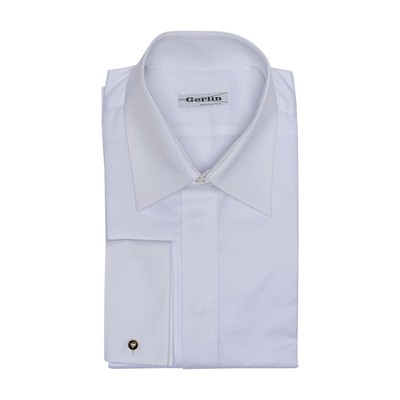 690$ ITALIAN LUXURY GERLIN Shirt White Twill Cotton 1AO ZILLI