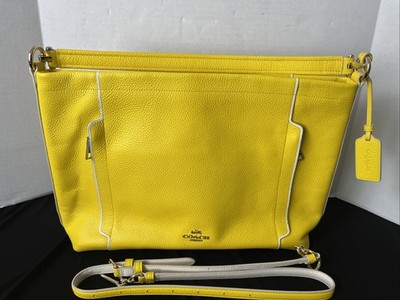 Coach 34994 RARE Yellow Leather Scout Colorblock Large Convertible Hobo Bag Y2K