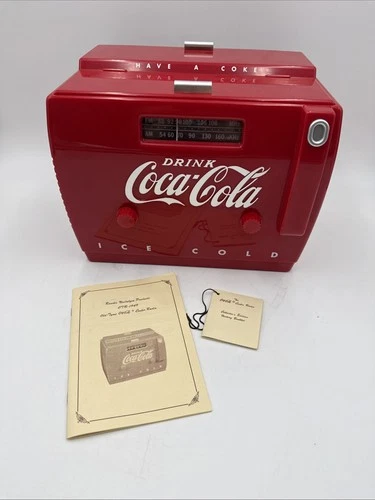 Coca Cola Cooler Radio Cassette Player AM FM Vintage Coke Collectible