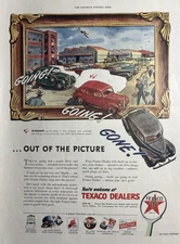 1945 Texaco Oil Gas Dealers Going Gone Auto Service Welcome Postwar VTG Print Ad