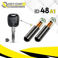 ☆ 2x Wegfahrsperre Transponder Glas Chip ID48-A1 vorcodiert für VW Touran ☆