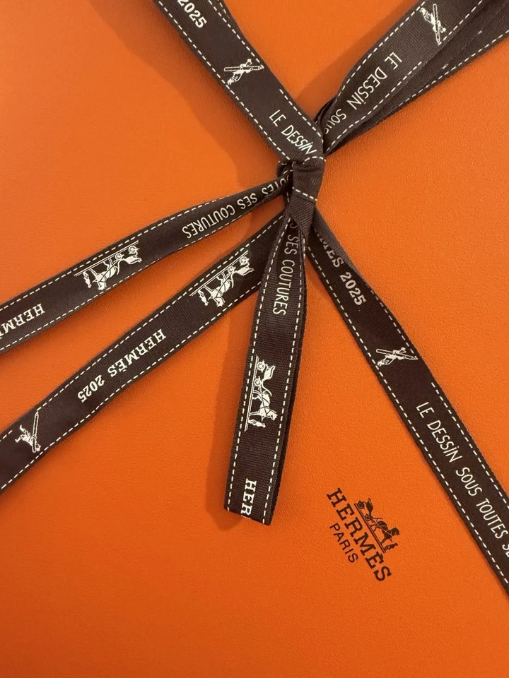Authentic HERMES Brown Ribbon Only  - Image 2 of 2