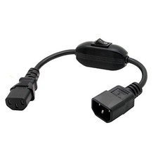 PDU UPS Power Cord Cable, IEC 320 C14 to C13 with On/Off Switch 30cm