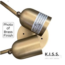NEW Adjustable 6-Light Track Lighting Kit, Matt Brass Finish, Dimmable
