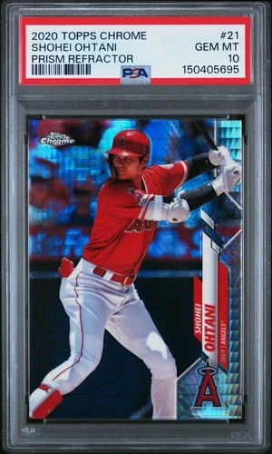2020 Topps Chrome SHOHEI OHTANI Prism Refractor PSA 10 GEM MINT 5695