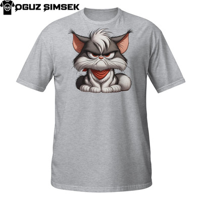 Grumpy Cat T-Shirt - Funny Angry Cartoon Kitty Graphic Tee