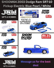 Shoom64 2003 Dodge Ram Srt-10 Pickup Electric Blue Pearl White Stripes 164
