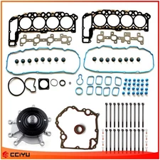Head Gasket Bolts Set Water Pump Cover Gasket For 02 Jeep Grand Cherokee 4.7L