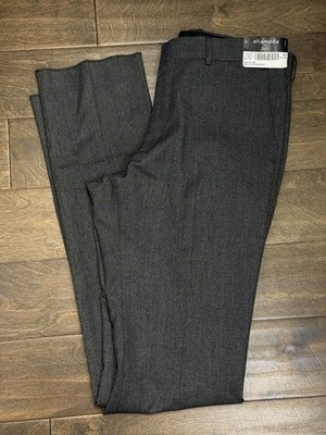 NEW Altamoda Men s 34  Dress Pants Straight Fit 39  Unhemmed Inseam Grey/Black