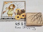 Memory Box Bare Tree Branch Wooden Rubber Stamp 