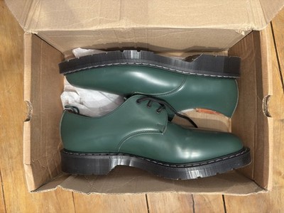 Brand New Solovair 3 Eye Gibson Shoe, British Racing Green Hi-Shine, US 11.5