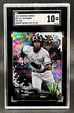 2019 Bowman Chrome Luis Robert RC Scouts Top 100 Atomic Refractor 75/150 SGC 10