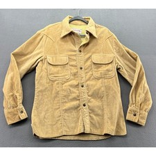 VTG McGregor Corduroy Button Up Shirt Mens Large Tan Beige Made in USA