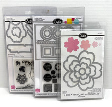SIZZIX Stamp Dies Framelit Sets--657901, 659647 658205--NEW