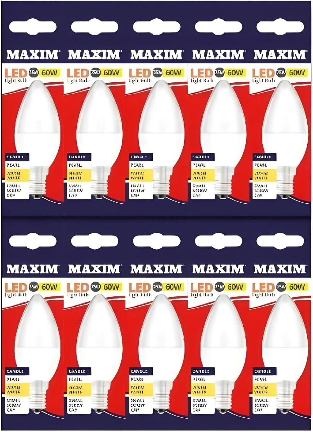 Maxim LED Candle Small Edison Screw (Warm White) - 7.5watt (60watt) - 806 Lumen