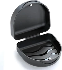 Retainer Case Denture Case: BVN Orthodontic Dental Case, Slim Braces Black 