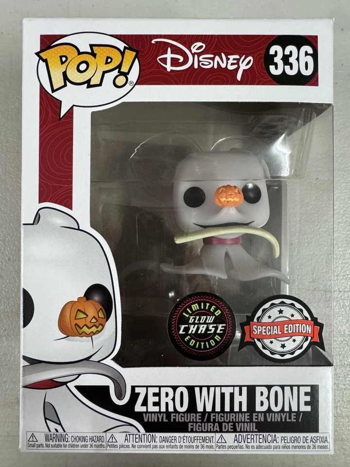 Zero with Bone (GLOW CHASE) 336 ~ Disney ~ Vinilo Funko Pop ~ GITD Foto 2 de 4