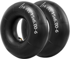  2-Pack 15X6.00-6" Inner Tubes with TR87 Bent Valve Stem   Replacement Heavy-Du