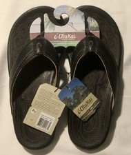 NEW  Olukai Flip-flops Size 10 (Black)