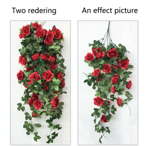 Splendida Vite Fiori di Rosa Finti da Appendere per Decorazione Casa e Giardino - Imagen 8 de 17