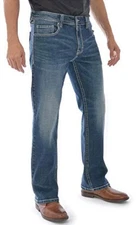 NWT TK Axel Men's Slim Boot Cut Stretch Denim Jeans WAXMB0074 Medium Wash