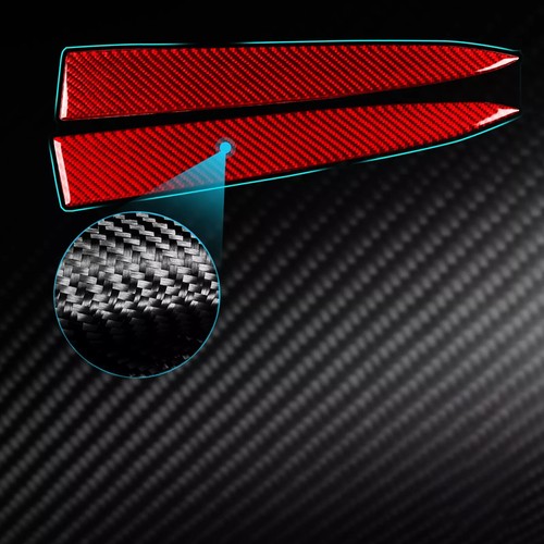 Red Carbon Fiber Interior Door Armrest Panel Cover Trim For Ford Mustang 2001-04 - Picture 6 of 12