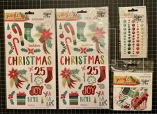 My Mind's Eye JINGLE ALL THE WAY Stickers, Enamel Dots, Mixed Bag Christmas LOT