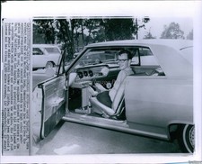 1966 Armless Driver David Taylor Drives Modified Auto Technology Wirephoto 8X10