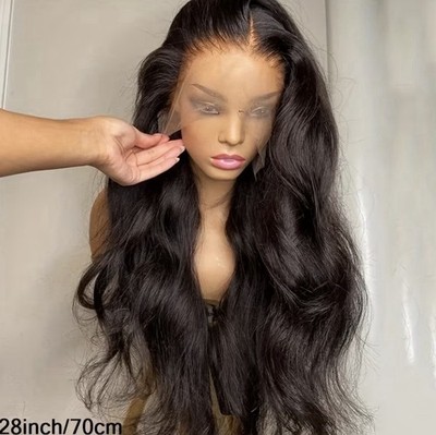 13x4 Brazilian Body Wave Lace Front Wig for Women - Human Hair Natural Brown 180