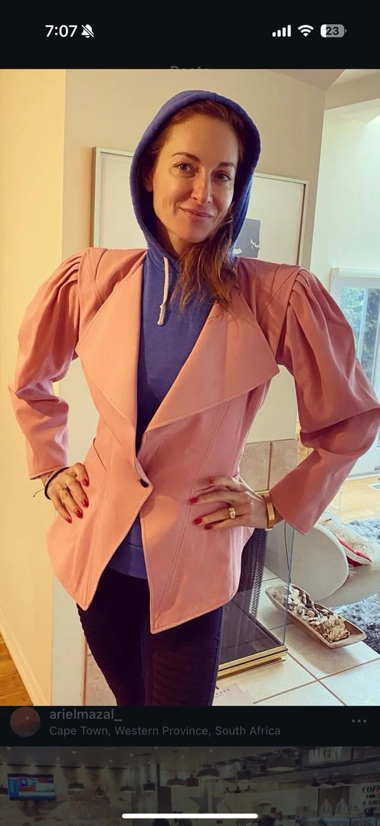 Veste Ungaro Solo Donna Paris Vintage Années 80 Jaune - Veste Avec épaulettes Taille 38