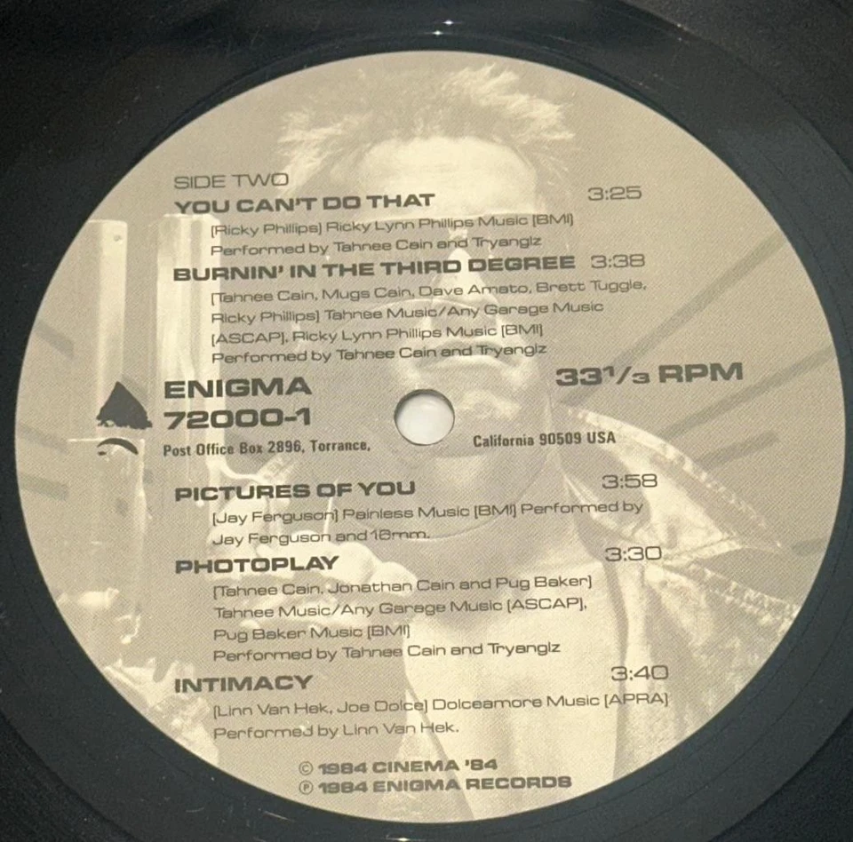 The Terminator Movie Score Soundtrack Orig LP Vinyl PLAY TESTED! Cameron Fiedel - Image 4 of 4