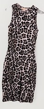 Michael Kors Women's Sleeveless Dress Form Fitting Size XS Leopard Print