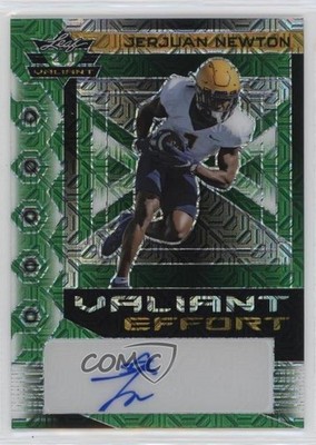 2023 Leaf Eclectic Valiant Effort Green Mojo 1/2 Jerjuan Newton #VE-JN1 Auto 3hd